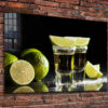 Tequila Shots & Lemons Print Tempered Glass Wall Art 100% Made in Australia Ready to Hang