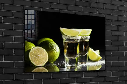 Tequila Shots & Lemons Print Tempered Glass Wall Art 100% Made in Australia Ready to Hang - Image 4