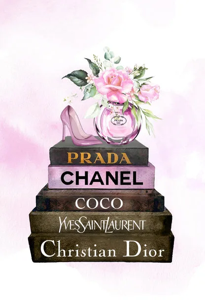 Pink Perfume On Book set Design Home Decor Premium Quality Poster Print Choose Your Sizes - Image 4