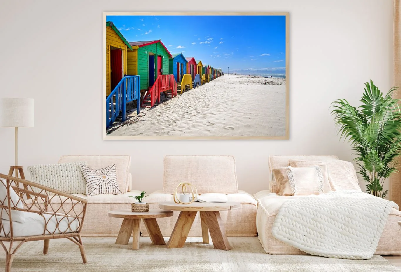 Beach Huts at Muizenberg Beach Photograph Home Decor Premium Quality Poster Print Choose Your Sizes - Image 2