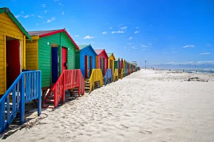 Beach Huts at Muizenberg Beach Photograph Home Decor Premium Quality Poster Print Choose Your Sizes - Image 3
