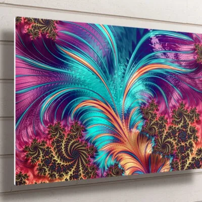 Abstract Colorful Fractal Art UV Direct Aluminum Print Australian Made Quality
