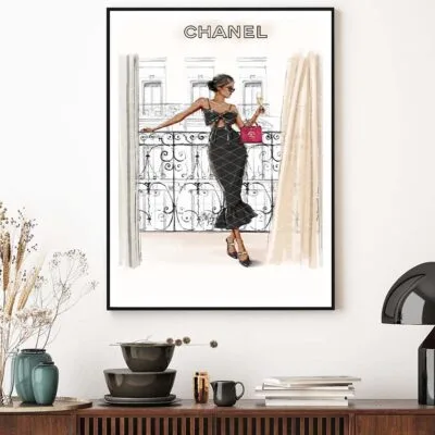 Luxury Fashion Store with Black Lady Design Home Decor Premium Quality Poster Print Choose Your Sizes