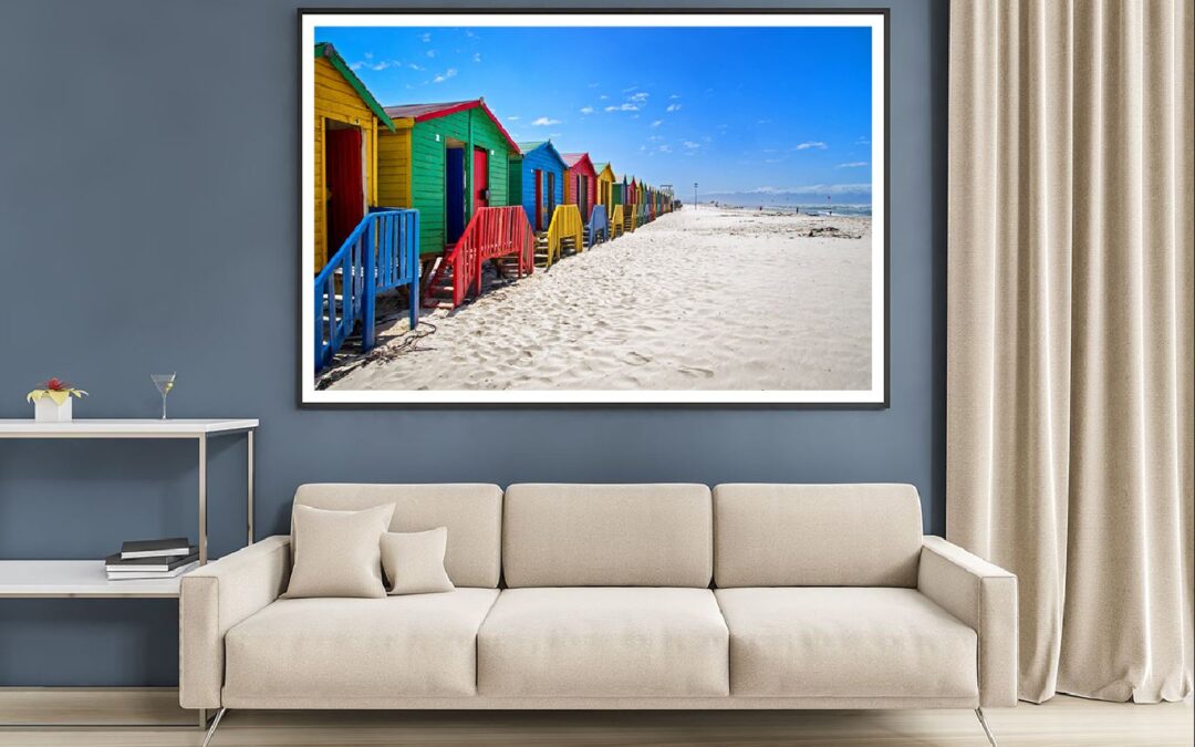 Beach Huts at Muizenberg Beach Photograph Home Decor Premium Quality Poster Print Choose Your Sizes