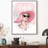 Lady With Pink Hat Fashion Store Art Design Home Decor Premium Quality Poster Print Choose Your Sizes