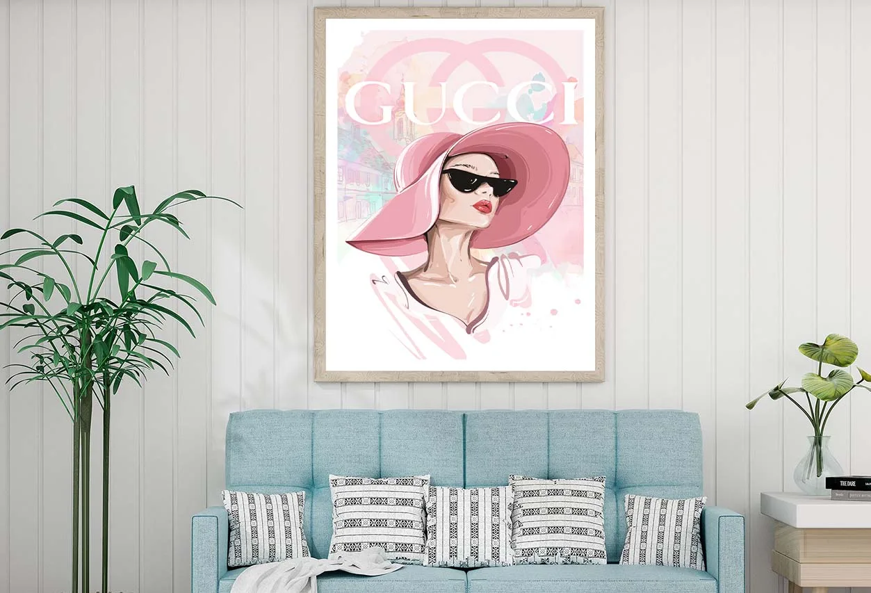 Lady With Pink Hat Fashion Store Art Design Home Decor Premium Quality Poster Print Choose Your Sizes - Image 2