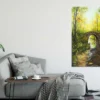 Forest Lake with Bridge Spring Print 100% Australian Made - Image 2