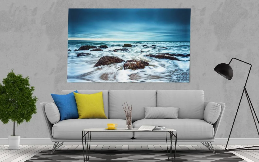 Stunning beach wave blue Print 100% Australian Made