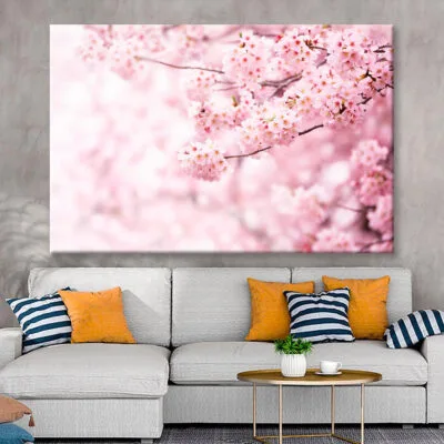 Cherry Blossom In Full Bloom Wall Art Decor 100% Australian Made