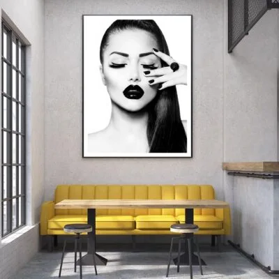 B&W Fashion Girl Design Home Decor Premium Quality Poster Print Choose Your Sizes
