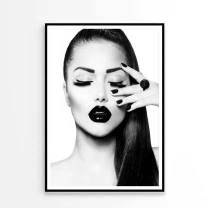 B&W Fashion Girl Design Home Decor Premium Quality Poster Print Choose Your Sizes - Image 3