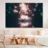 White Flower Floating in The Water with Sparkles Wall Art Decor 100% Australian Made - Image 2