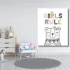Girls Rule Nursery & Kids Art Print 100% Australian Made