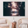 White Flower Floating in The Water with Sparkles Wall Art Decor 100% Australian Made
