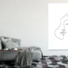 Woman Face B&W Line Art Design Print 100% Australian Made - Image 2