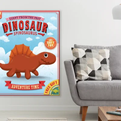 Dinosaur Kid Poster Print 100% Australian Made