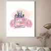 Pink Roses and Perfume Bottle Print 100% Australian Made