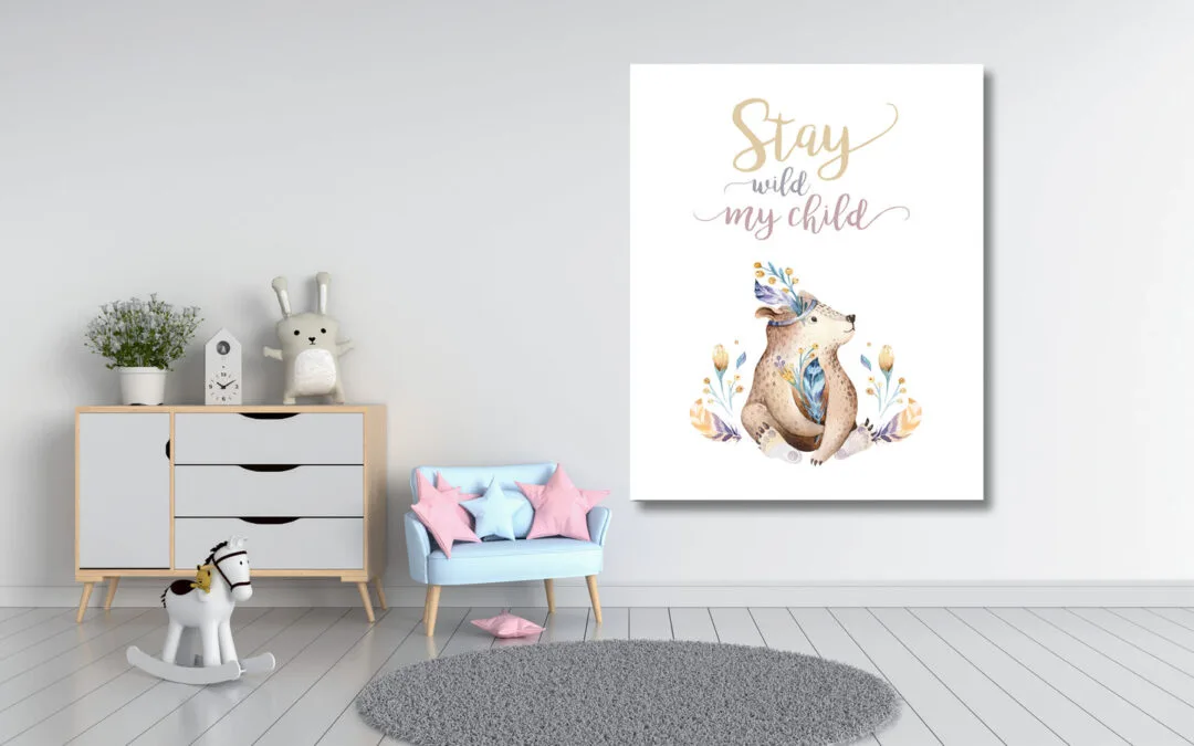 Stay Wild My Child Watercolour Kids Art Print 100% Australian Made