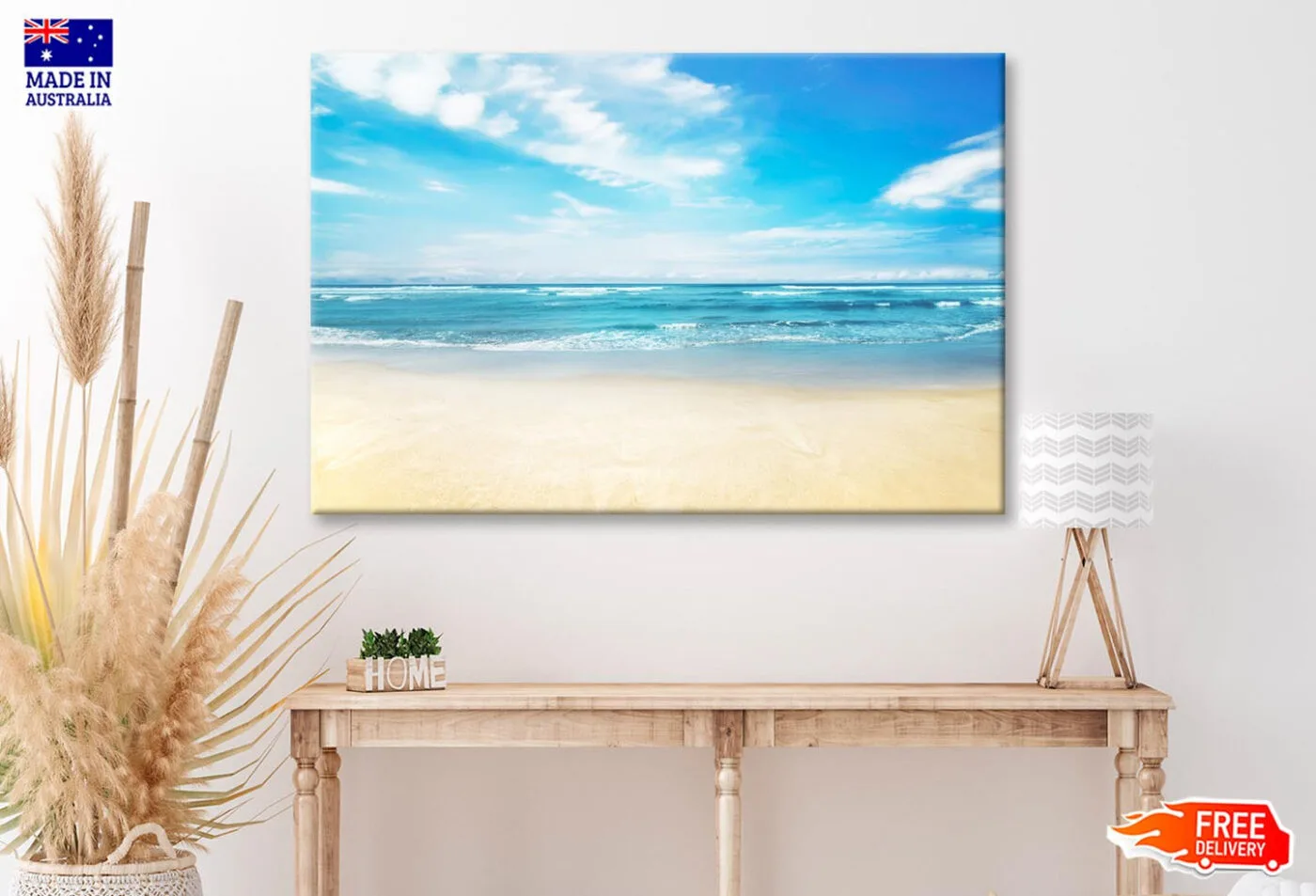 Sand Beach and Turquoise Water Wall Art Decor 100% Australian Made - Image 2
