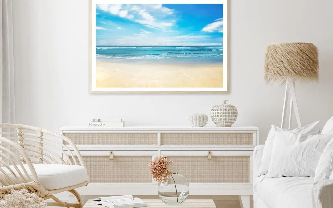 Sand Beach and Turquoise Water Home Decor Premium Quality Poster Print Choose Your Sizes