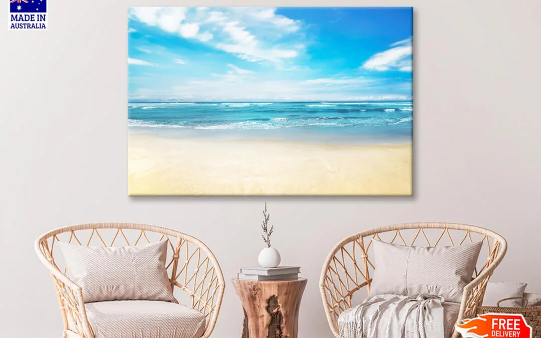 Sand Beach and Turquoise Water Wall Art Decor 100% Australian Made