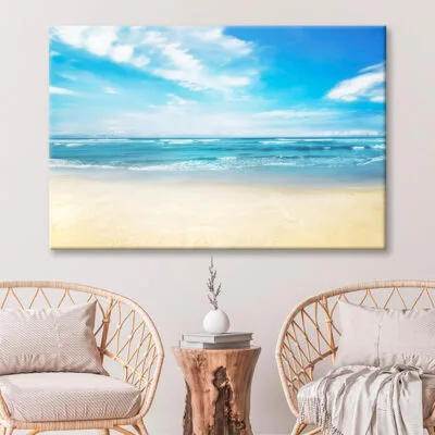 Sand Beach and Turquoise Water Wall Art Decor 100% Australian Made