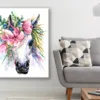 Horse Portrait Floral Headdress Painting Print 100% Australian Made