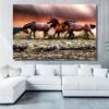 Horses In Ocean UV Direct Aluminum Print Australian Made Quality - Image 2