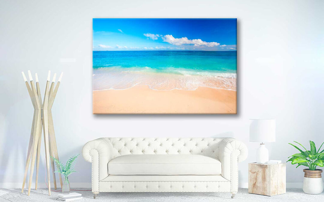 Bella Home Beautiful Beach & Tropical Sea Print Canvas Ready to hang