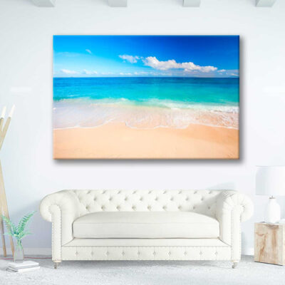 Bella Home Beautiful Beach & Tropical Sea Print Canvas Ready to hang
