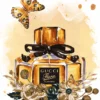 Flora Gold Perfume & Butterflies with Flowers Watercolor Painting Print 100% Australian Made - Image 3