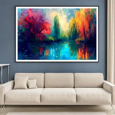 Colorful Abstract Oil Painting Home Decor Premium Quality Poster Print Choose Your Sizes