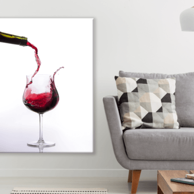 Red Wine Pouring to a Wine Glass Kitchen & Restaurant Print 100% Australian Made