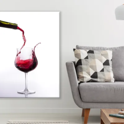 Red Wine Pouring to a Wine Glass Kitchen & Restaurant Print 100% Australian Made