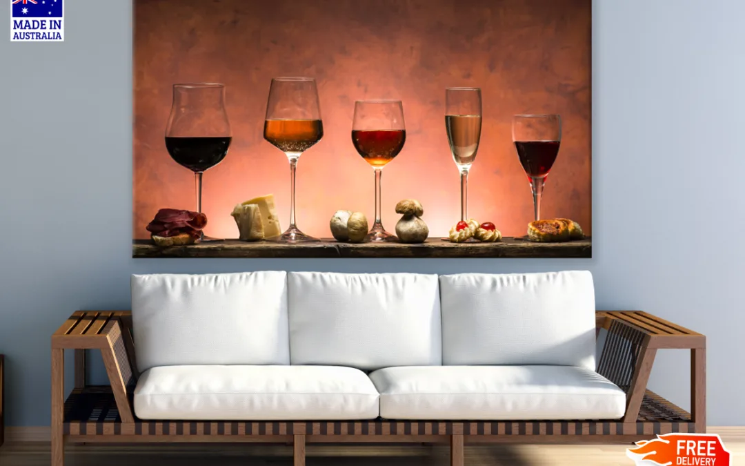 Different Wine Types Kitchen & Restaurant Print 100% Australian Made