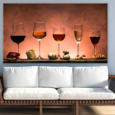 Different Wine Types Kitchen & Restaurant Print 100% Australian Made