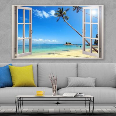 Stunning Beach View Window Photograph Print 100% Australian Made
