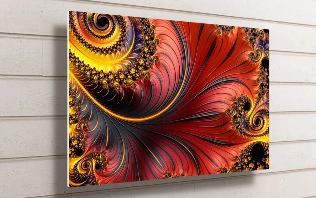 Abstract Fractal Art UV Direct Aluminum Print Australian Made Quality
