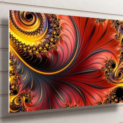 Abstract Fractal Art UV Direct Aluminum Print Australian Made Quality