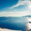 Panoramic Canvas Santorini Island in Greece Beach View High Quality 100% Australian made wall Canvas Print ready to hang - Image 2