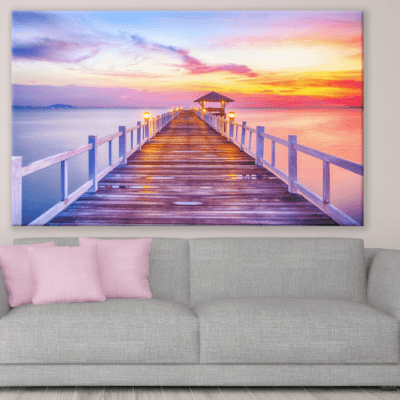 Stunning Pier Sunset Photograph Print 100% Australian Made