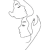 Woman Faces B&W Line Art Design Print 100% Australian Made - Image 3