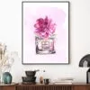 Perfume With Pink Shaded Flower Design Home Decor Premium Quality Poster Print Choose Your Sizes