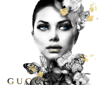 Fashion Girl B&W Gold Portrait Photograph Home Decor Premium Quality Poster Print Choose Your Sizes - Image 3