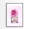 Perfume With Pink Shaded Flower Design Home Decor Premium Quality Poster Print Choose Your Sizes - Image 3