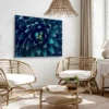 Bella Home Dark Green Cactus Flower Abstract Print Canvas Ready to hang - Image 2