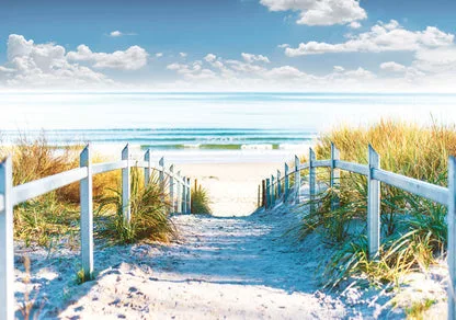 Cloudy Sky & Wooden Path to Sea Print 100% Australian Made - Image 3