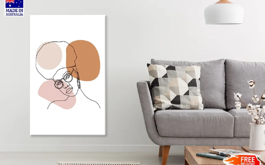 Girl with Hair Design Line Art Design Print 100% Australian Made