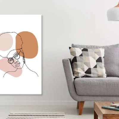 Girl with Hair Design Line Art Design Print 100% Australian Made