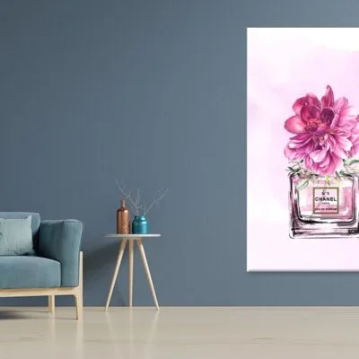 Perfume With Pink Shaded Flower Print 100% Australian Made